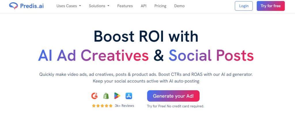 predisai-ai-social-post-generator-digital-marketing Predis.ai interface for generating AI-powered social content and ads.