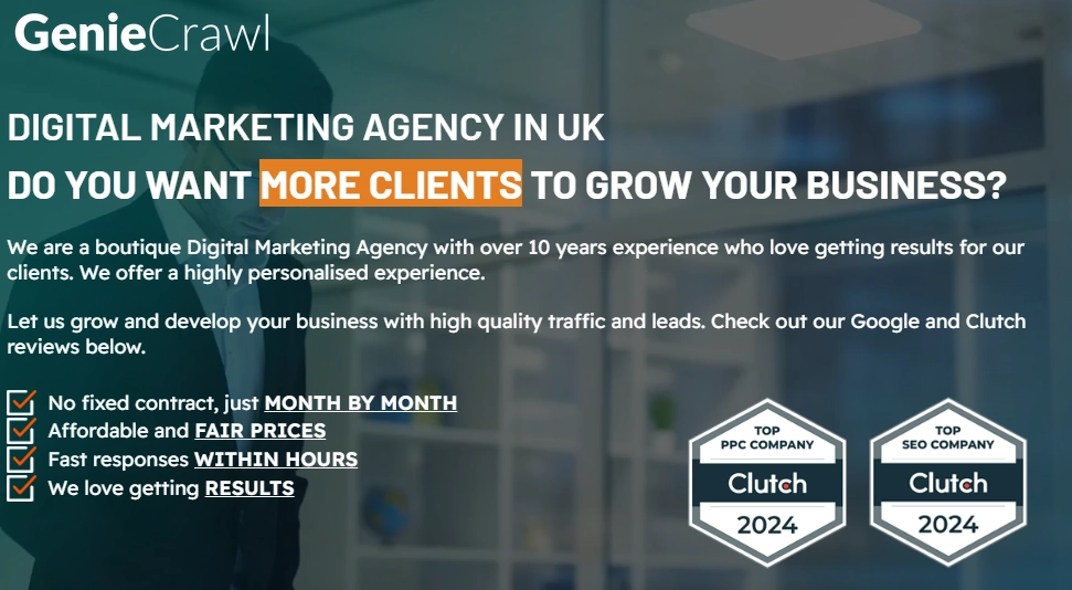 GenieCrawl, a UK-based SEO agency.