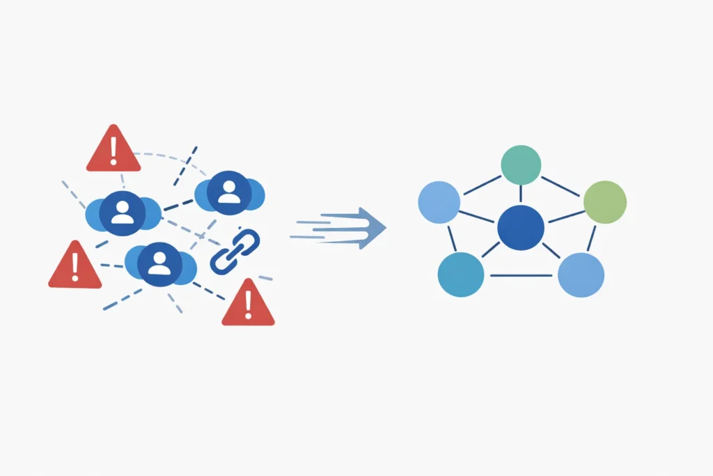 Illustration of knowledge panel troubleshooting challenges and structured network solutions. Illustration of knowledge panel troubleshooting challenges and structured network solutions.