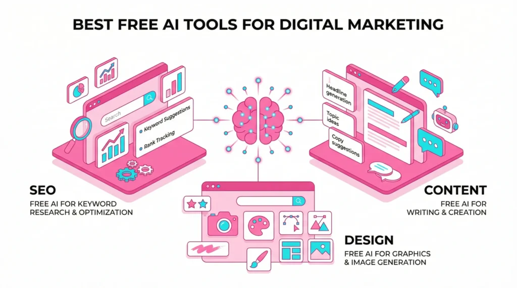 30 Best Free AI Tools For Digital Marketing For Growth