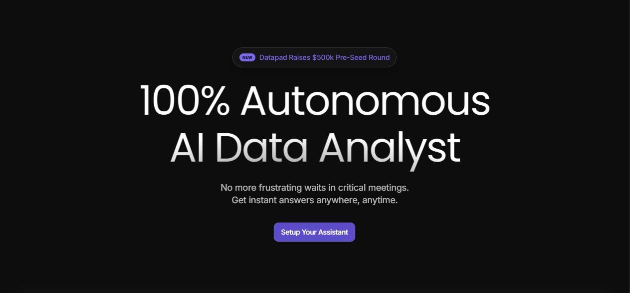 datapad-ai-dashboard-mobile-analytics Datapad mobile-first AI tool for real-time dashboard and metric visualization.