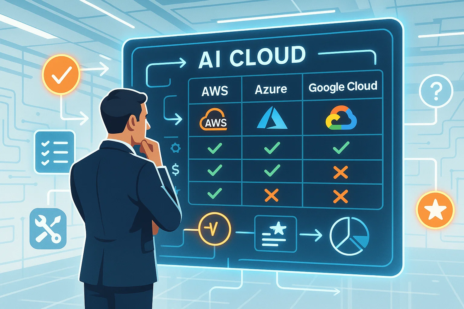 ai-cloud-platform-comparison-2025 AI cloud management platforms comparison with AWS, Azure, and Google Cloud.