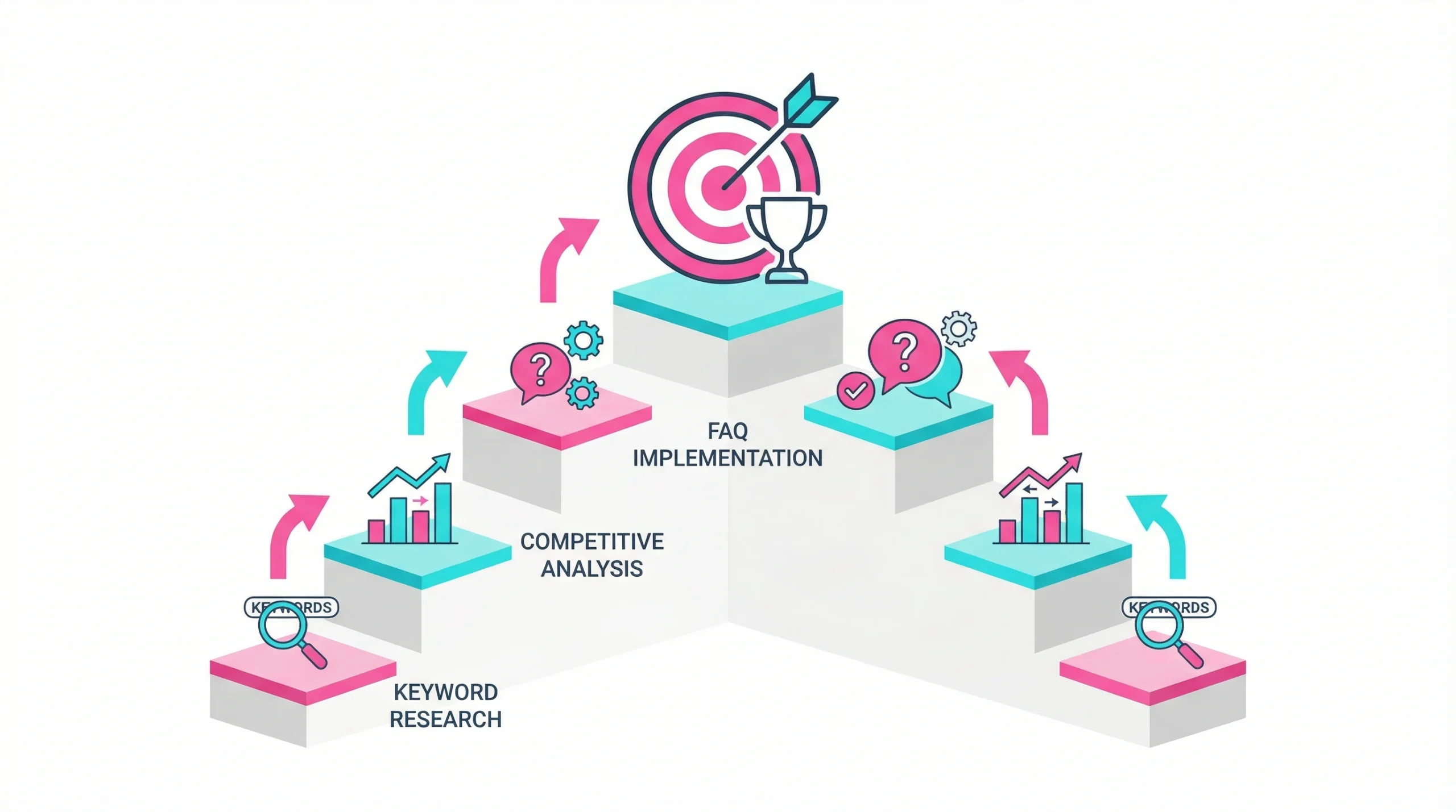 Strategic roadmap showing the steps needed to appear in the Google answer box.