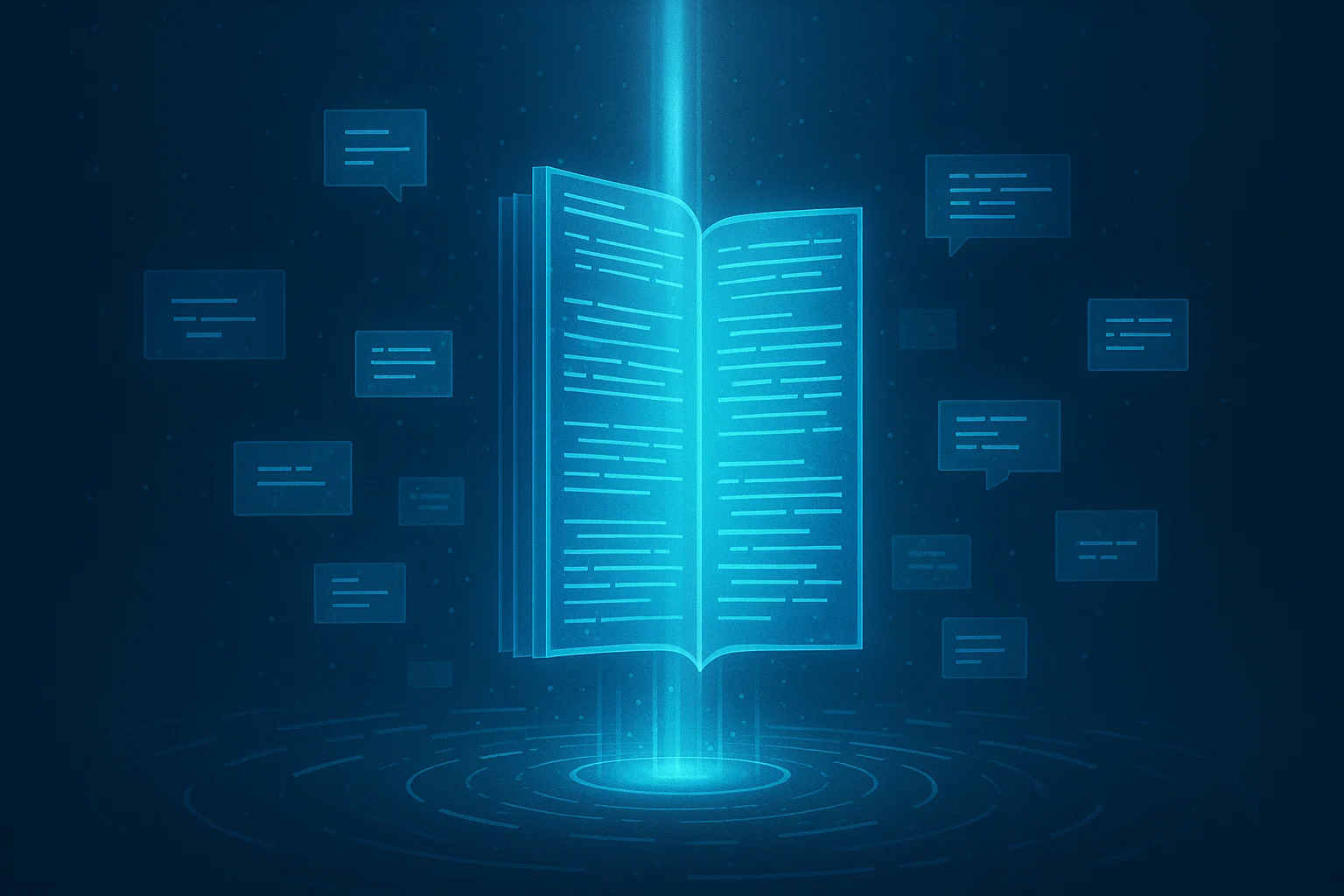 An open book radiating light, representing content marketing as a core SEO strategy.