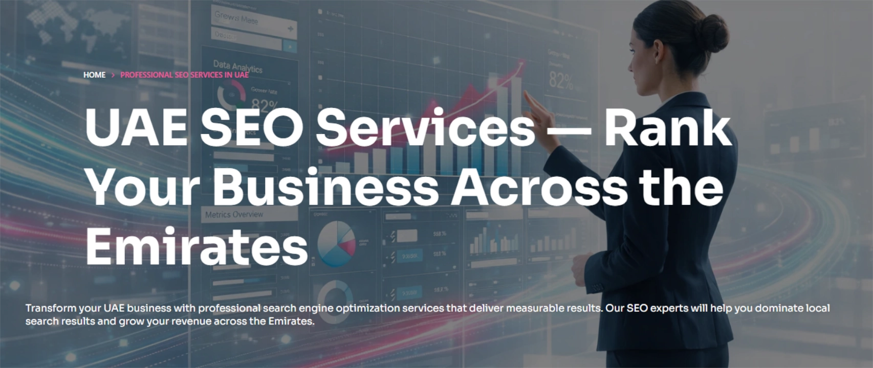 Aiiimpact logo and AI-driven data visualization representing advanced SEO technology in the UAE.