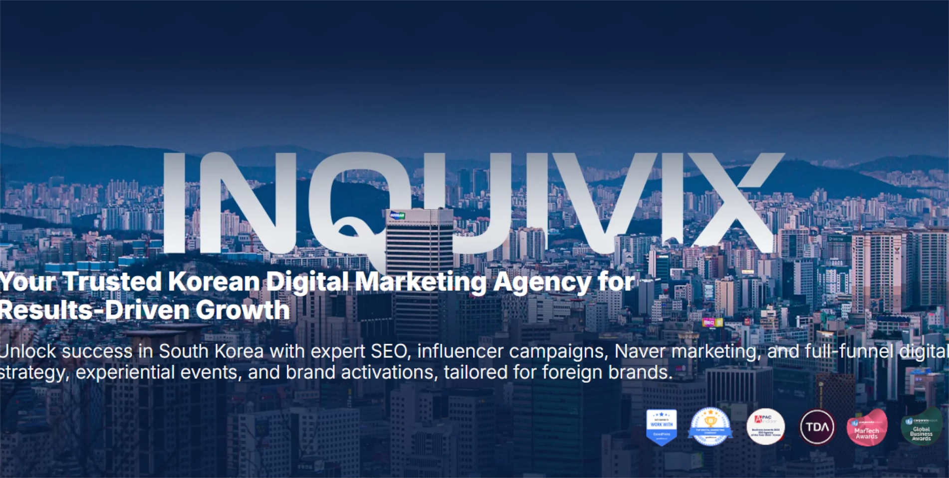 Inquivix digital marketing agency logo and professional SEO services in South Korea.
