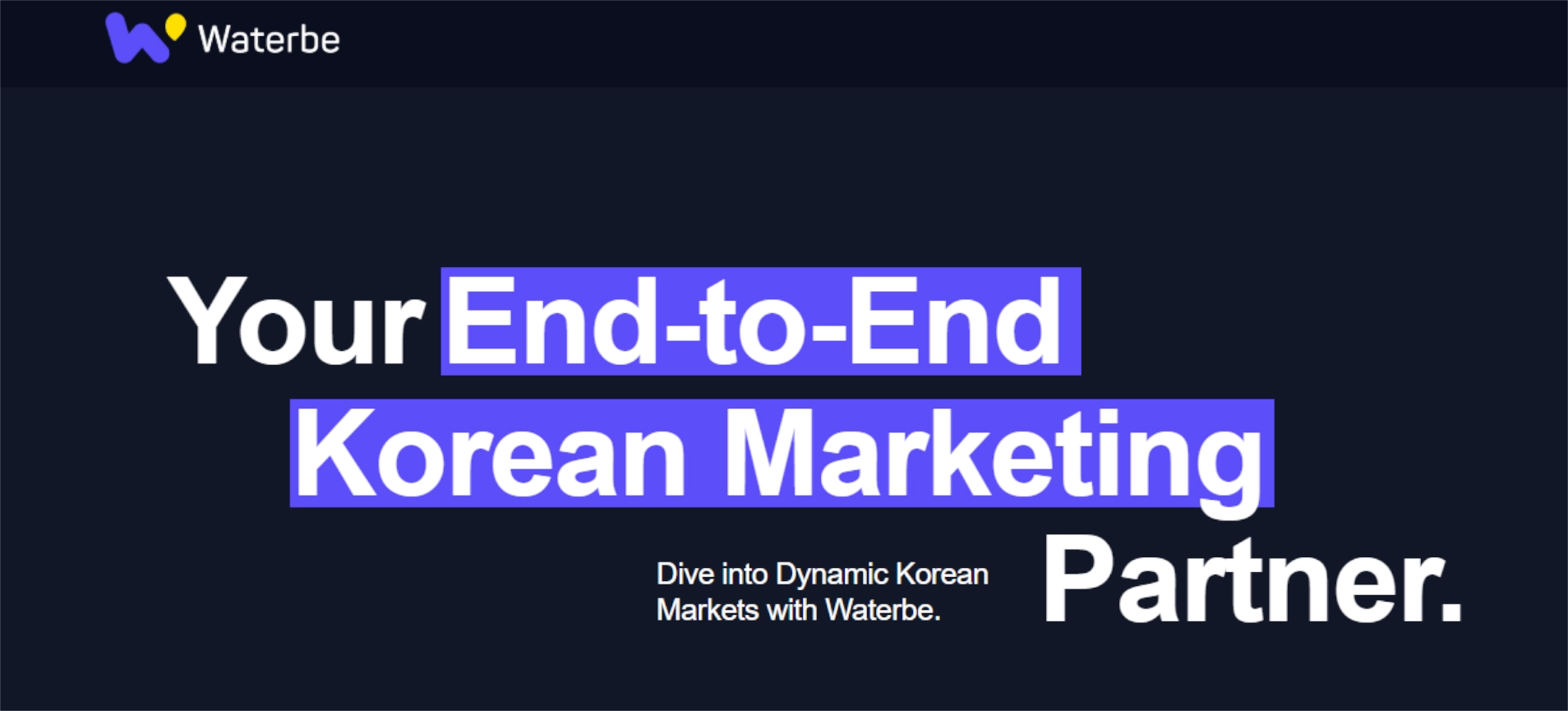 Waterbe Marketing professional SEO and digital advertising services for businesses in South Korea.