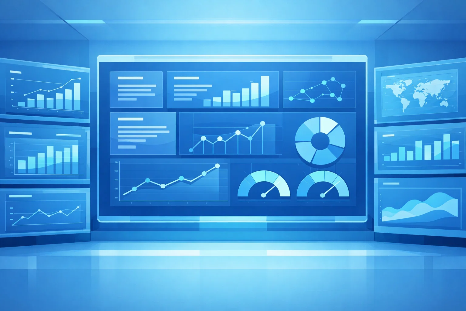 Illustration showing an all-in-one LLM SEO platform combining content, analytics, and optimization tools. Illustration showing an all-in-one LLM SEO platform combining content, analytics, and optimization tools.