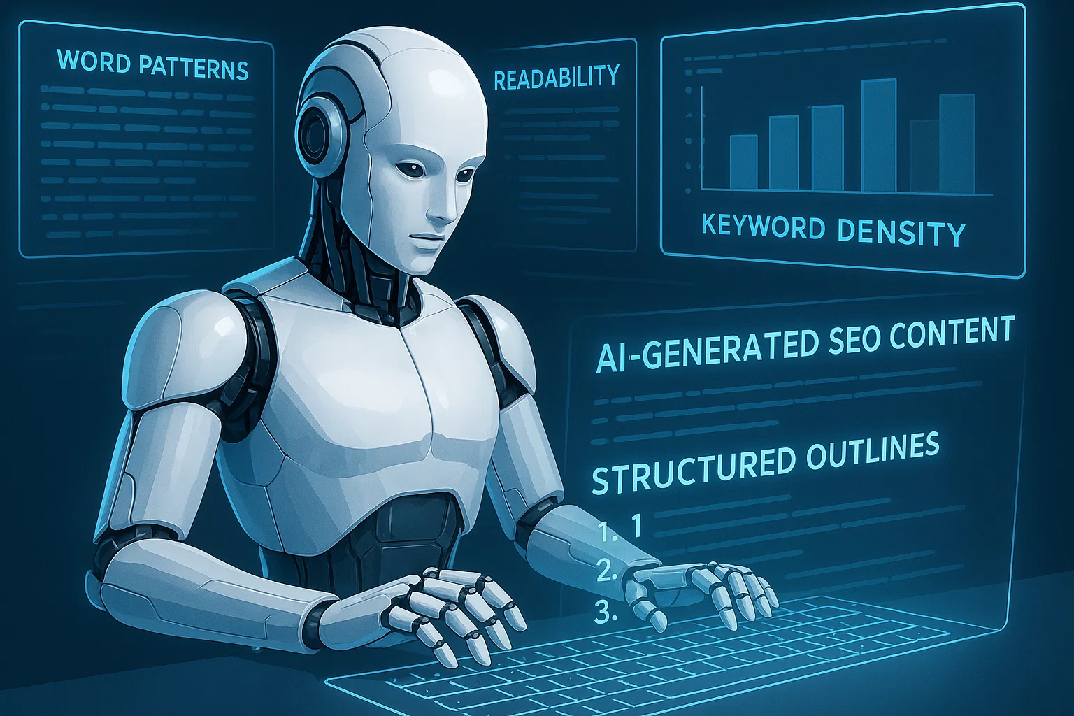 Android generating SEO article text on holographic screens. Android generating SEO article text on holographic screens.