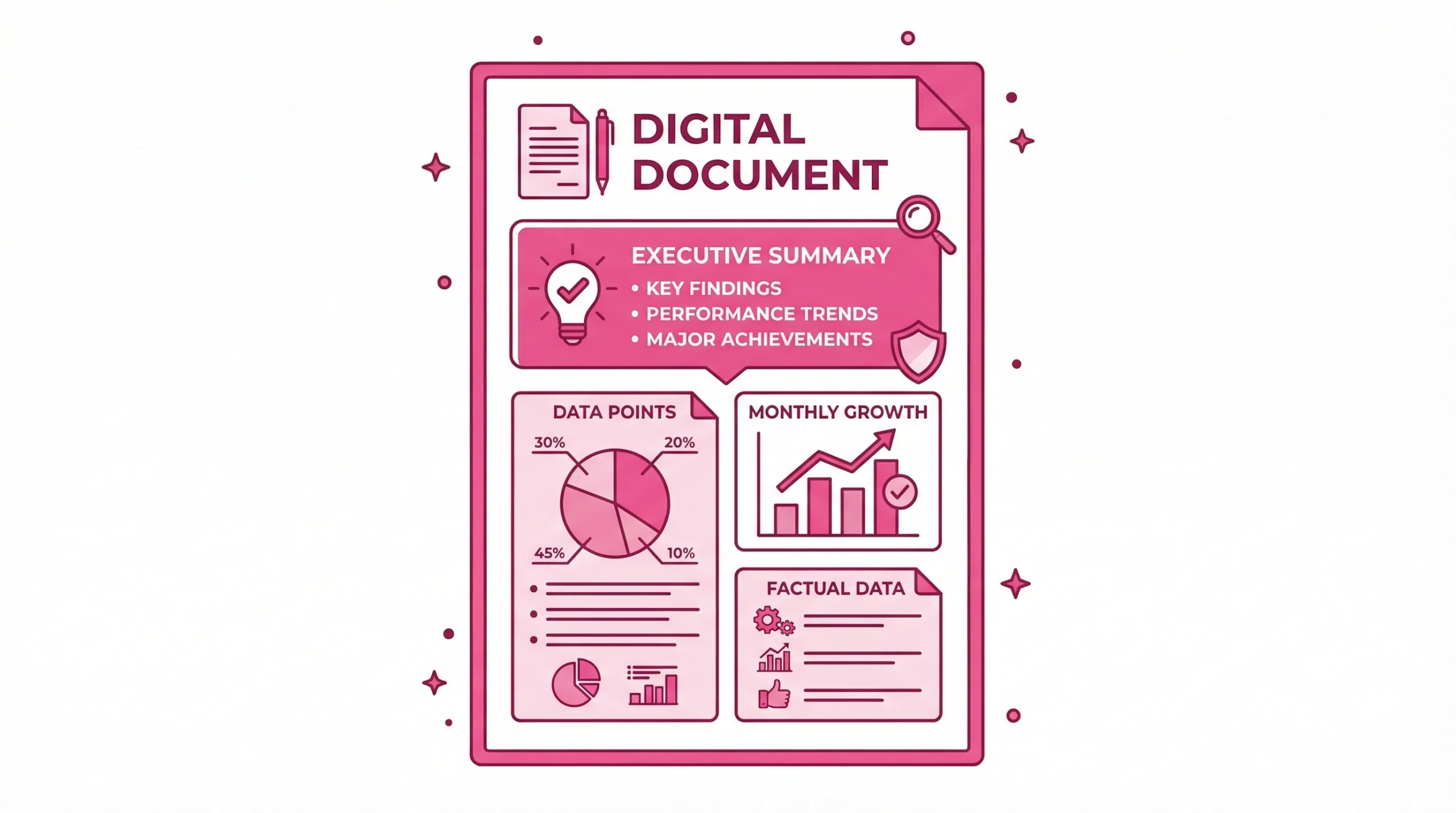 Visual representation of content structuring and factual accuracy for generative engine optimization.
