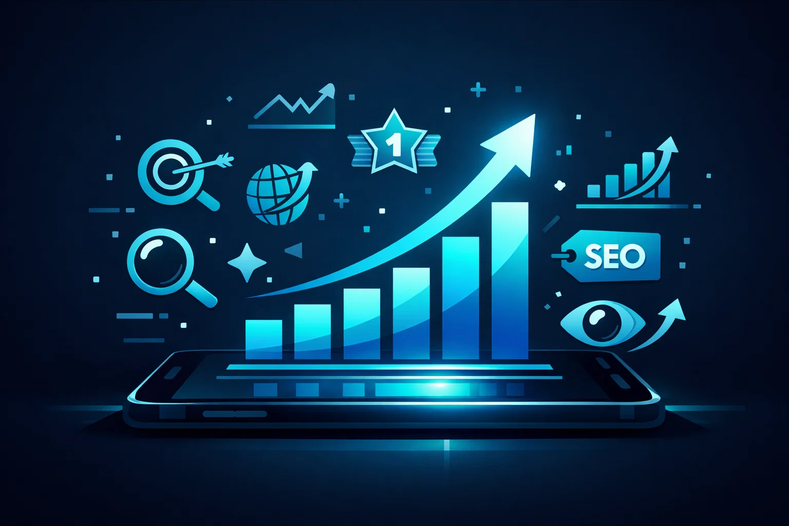 SEO impact of mobile-first indexing shown through mobile performance growth.