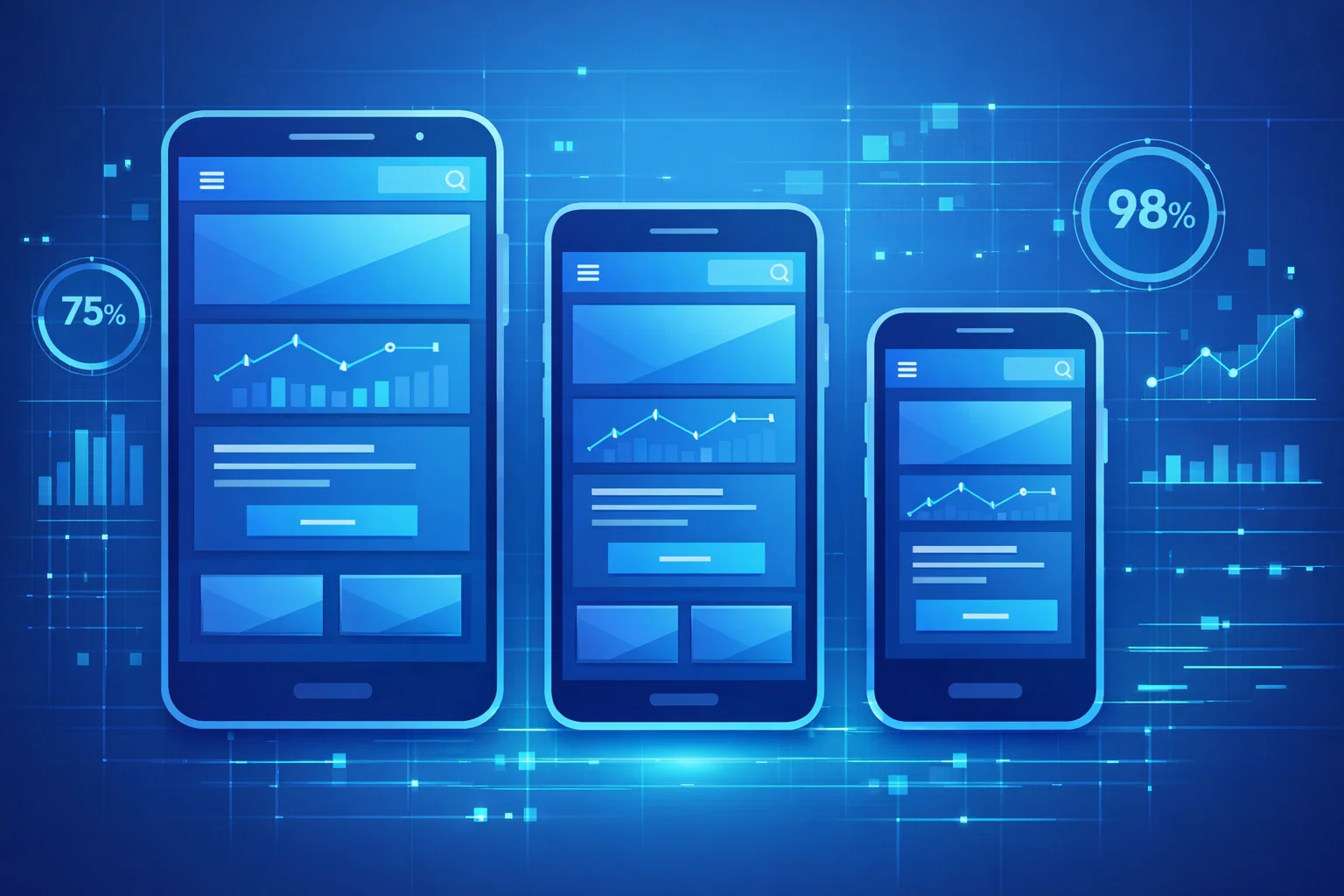 Mobile-first indexing technical best practices illustrated with responsive website layouts.