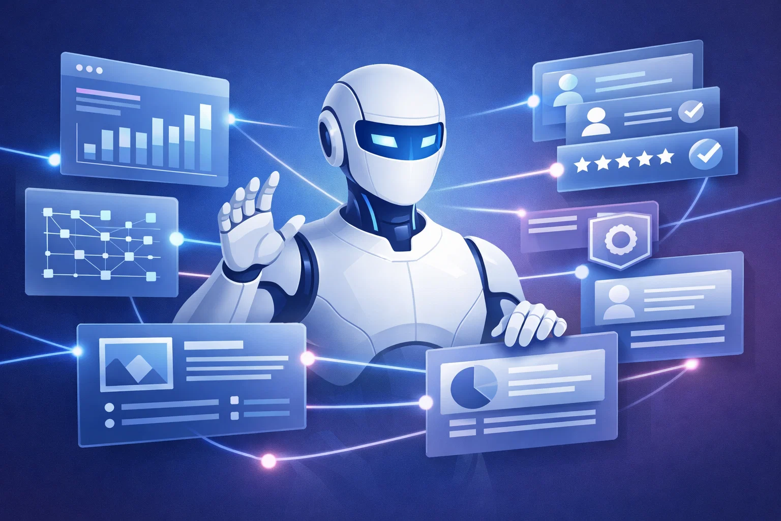 2D illustration of advanced optimization strategies for AI answer engines.