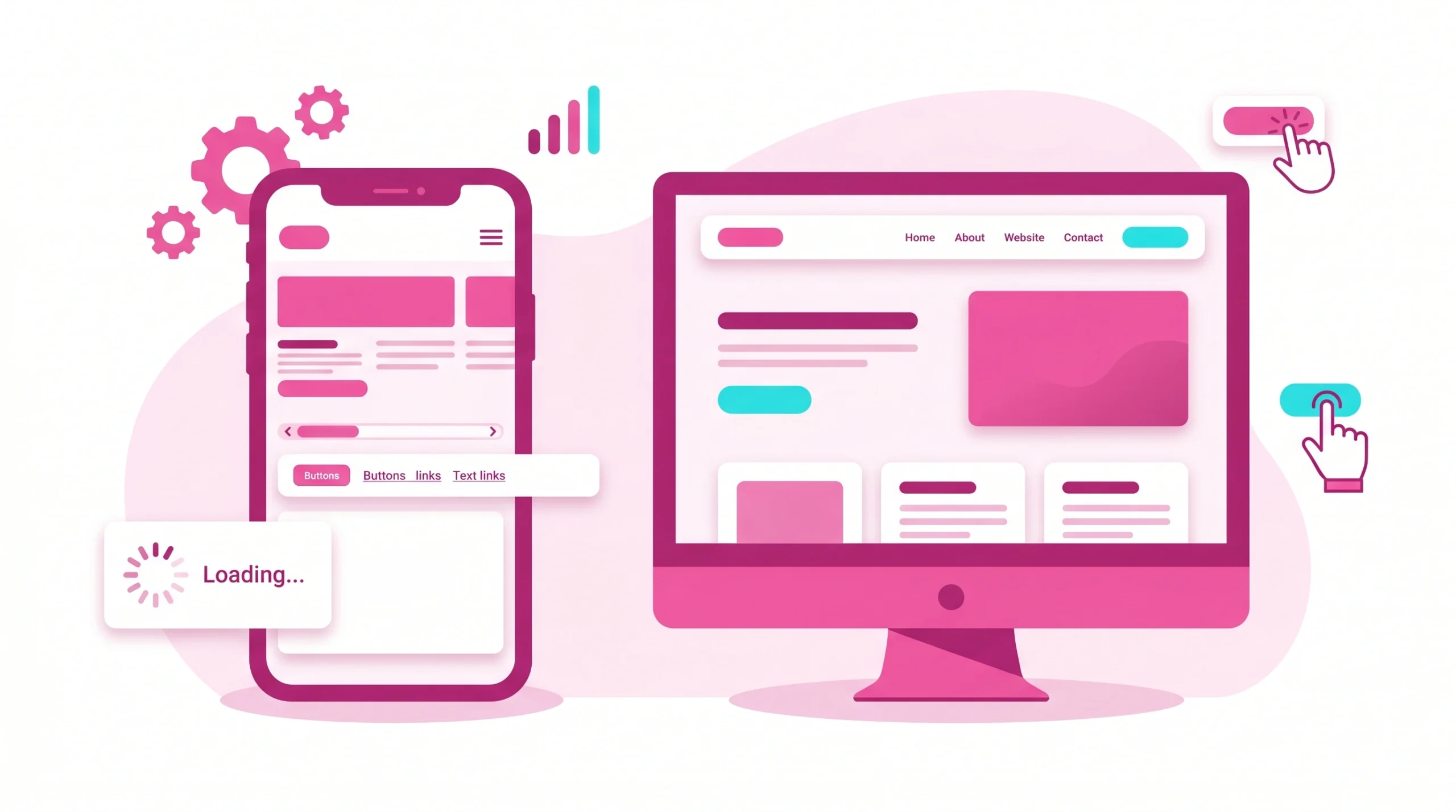 Mobile responsive design mistakes with broken layout and slow loading. Mobile responsive design mistakes with broken layout and slow loading.